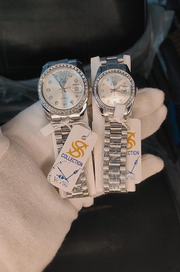 Couple Watch ! Full Silver